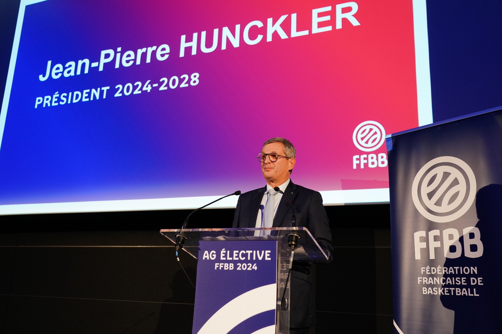 Image accompanying official FFBB coverage of Jean-Pierre Hunckler's election.